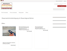 Tablet Screenshot of mauertrocken-shop.de